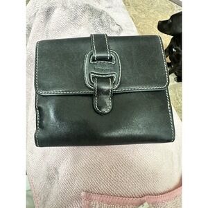 Salvatore Ferragamo Women's‎ Black Gancini Leather Bifold Wallet